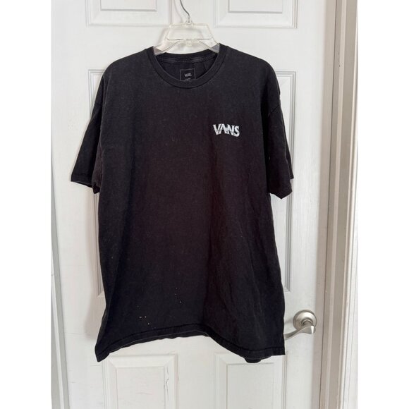 Vans Dark Times Graphic Print Skull Short Sleeve Classic Fit T-Shirt Size XL - Picture 2 of 9